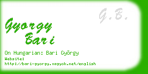 gyorgy bari business card