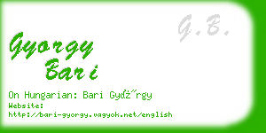 gyorgy bari business card